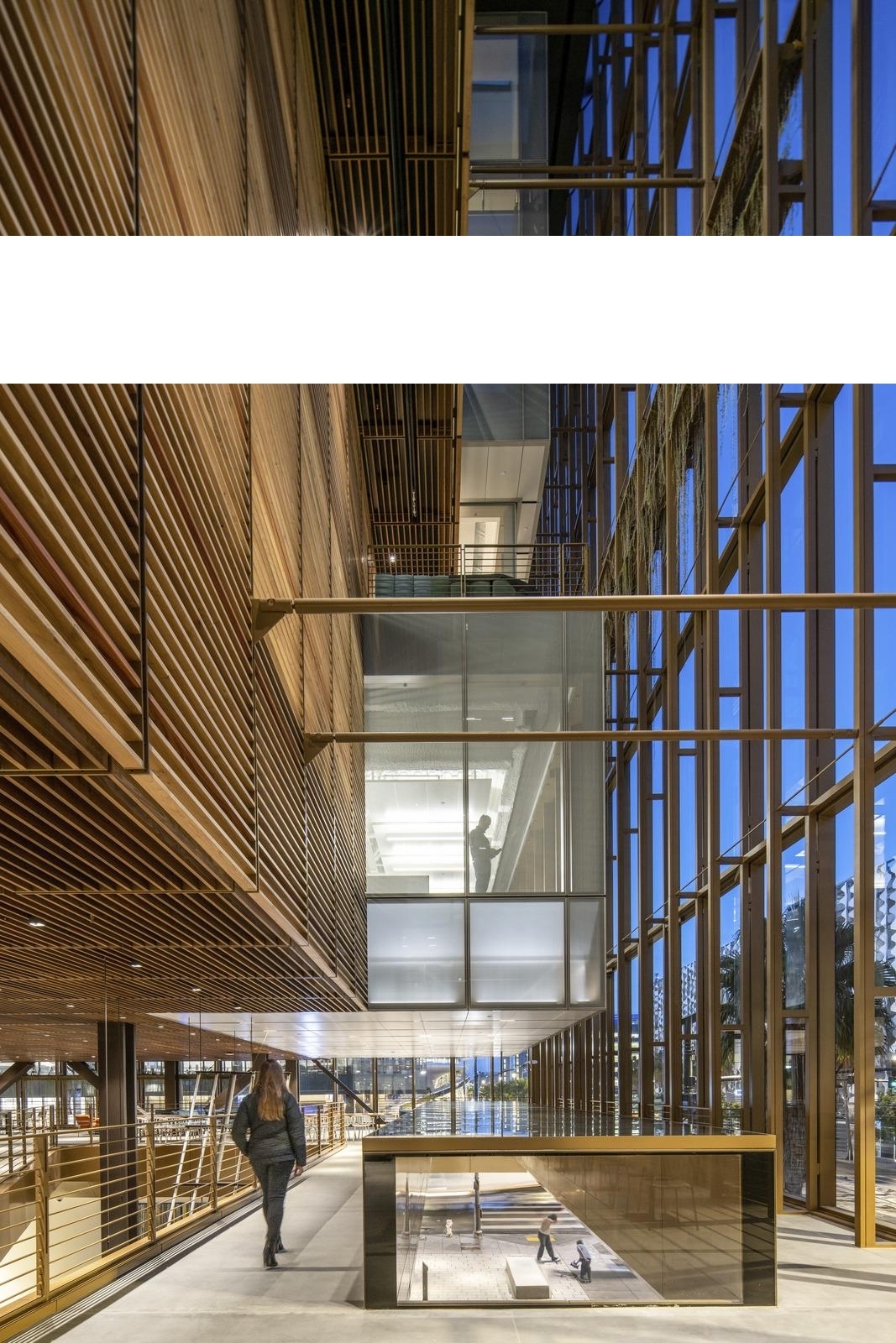 Uber Mission Bay interior bridge and atrium
